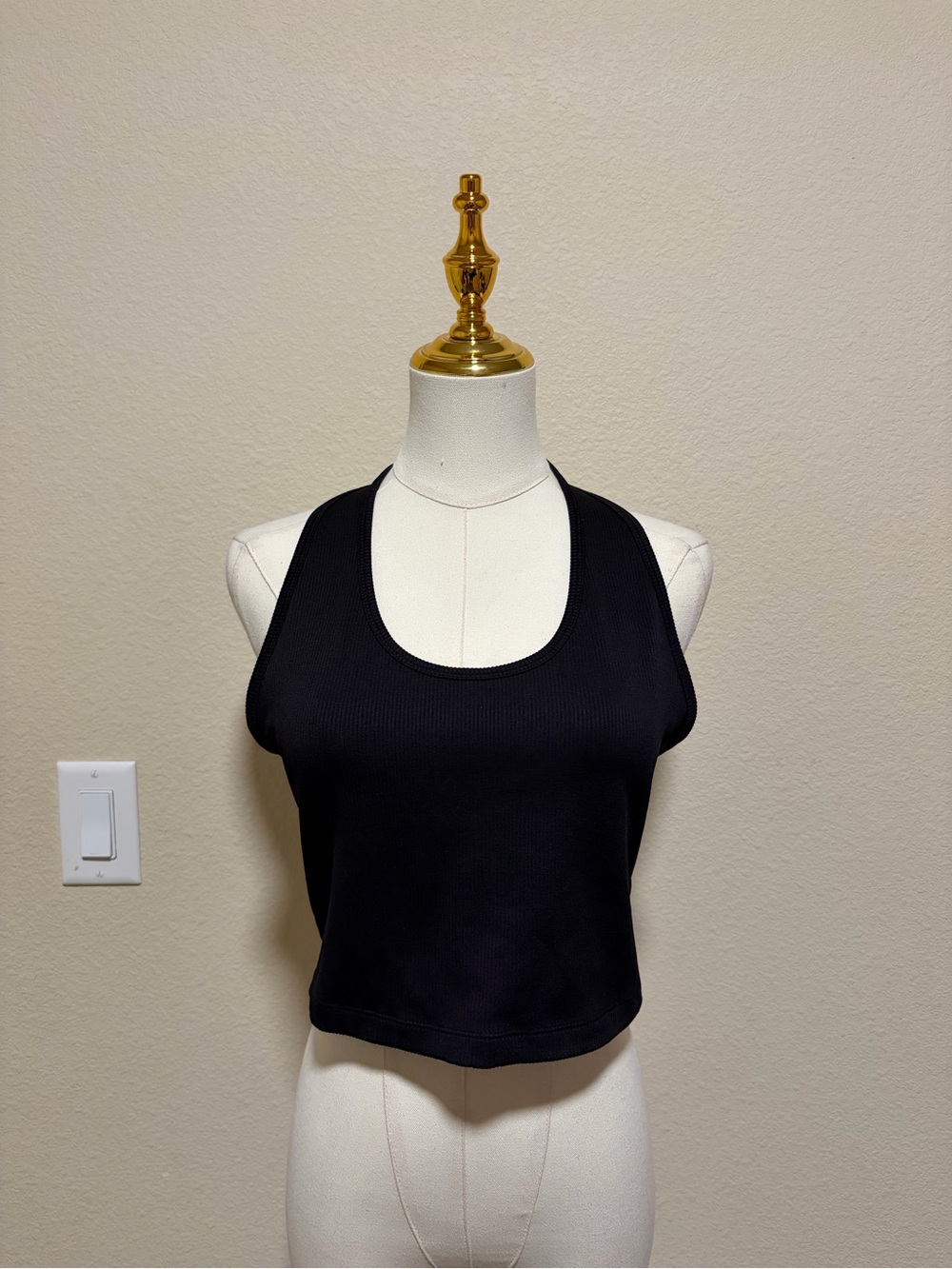 H&M Divided Black Halter Neck Crop Top
